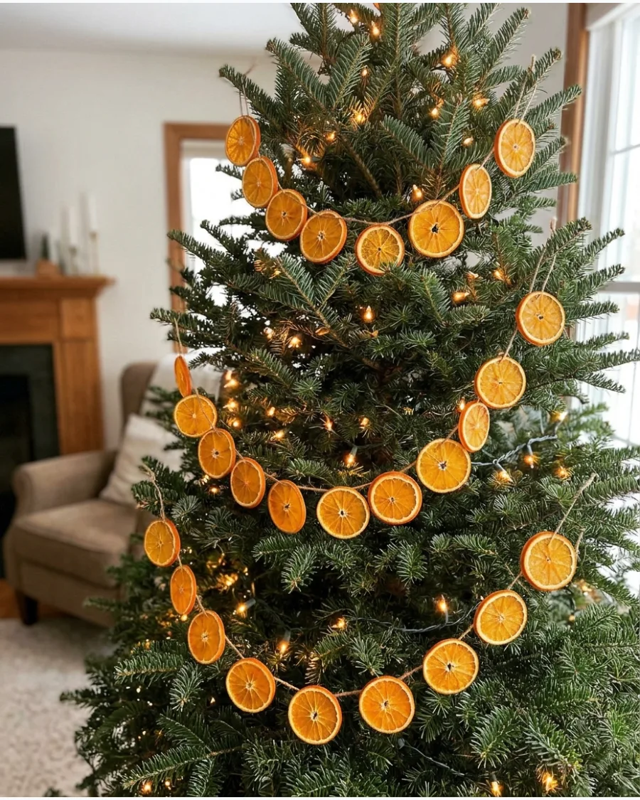 21. Dried Orange Christmas Tree Garland