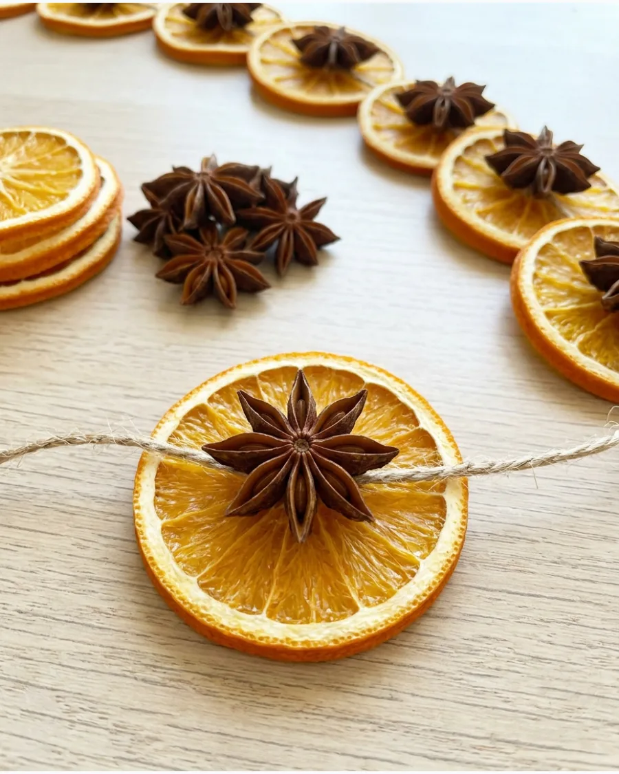 3. Dried Orange and Star Anise Garland