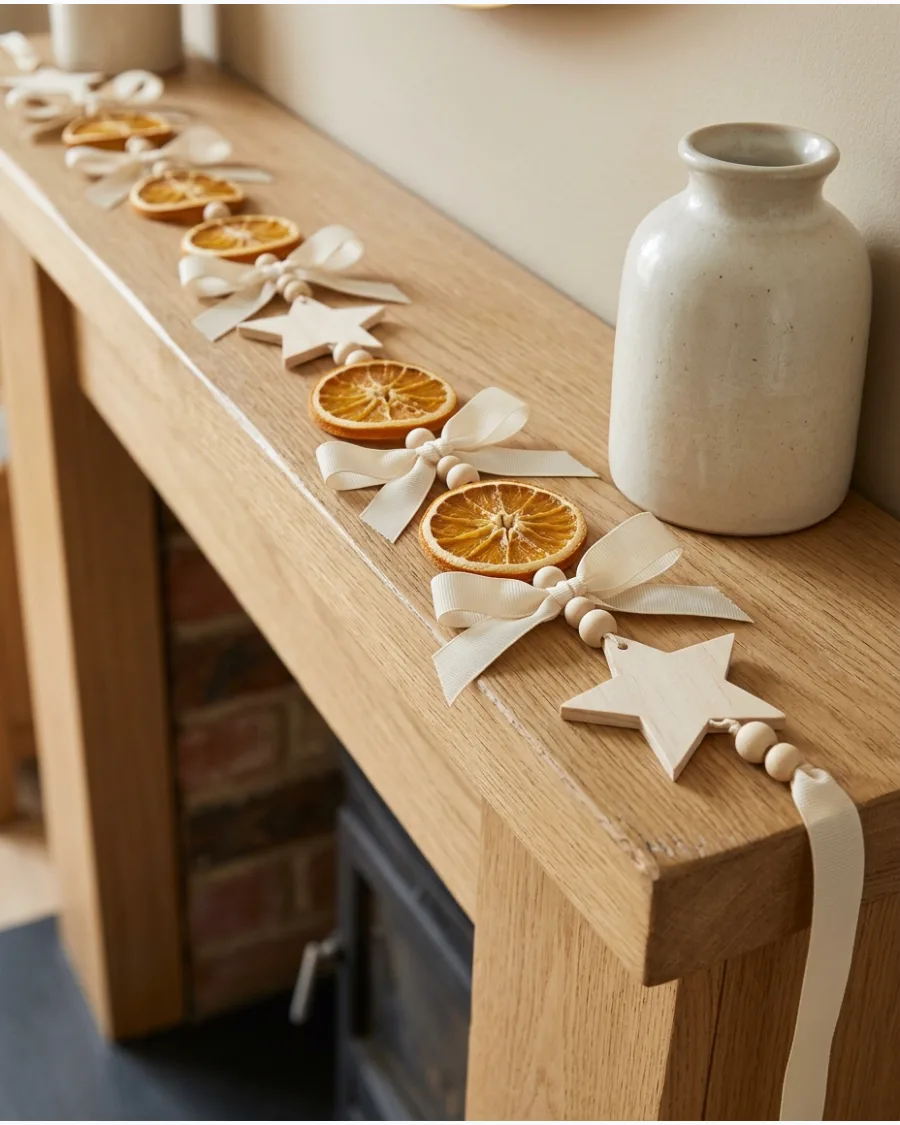 42. Neutral Dried Orange and Cream Garland