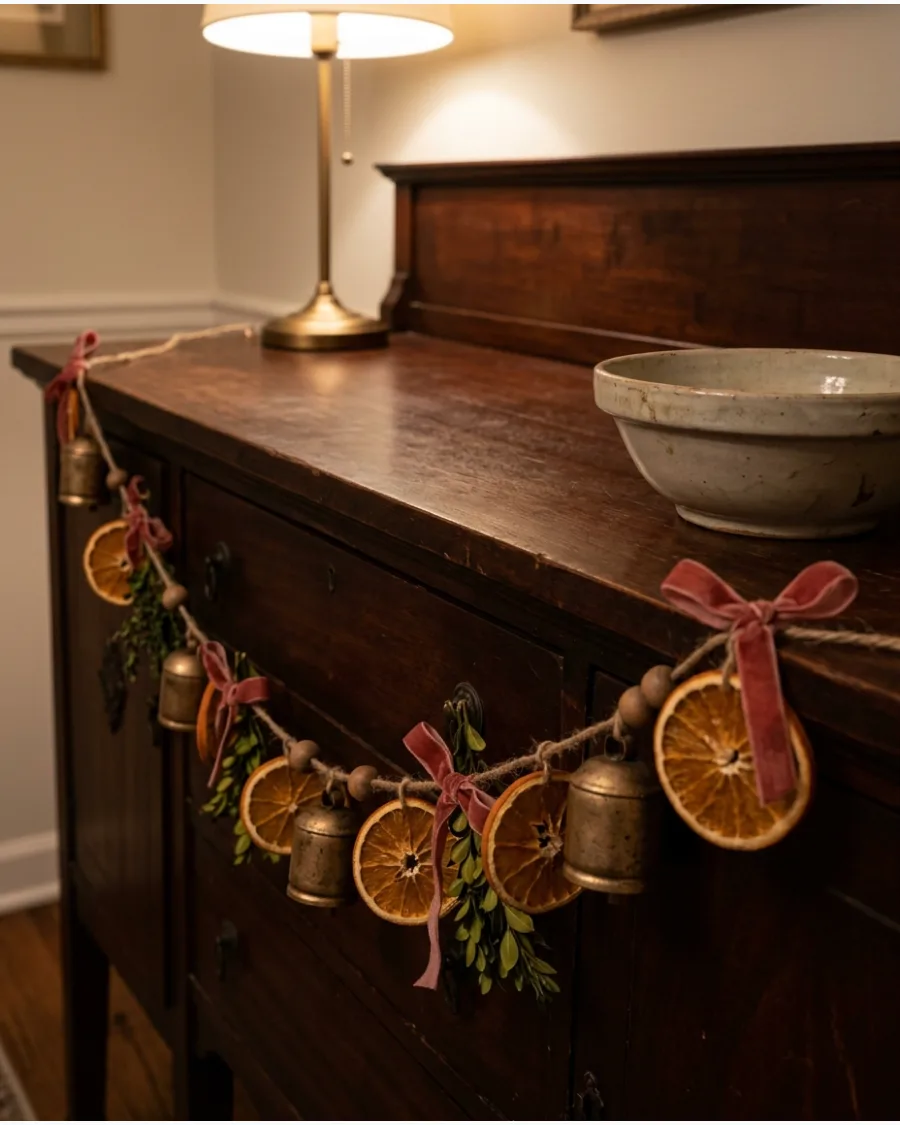 44. Vintage Christmas Dried Orange Garland