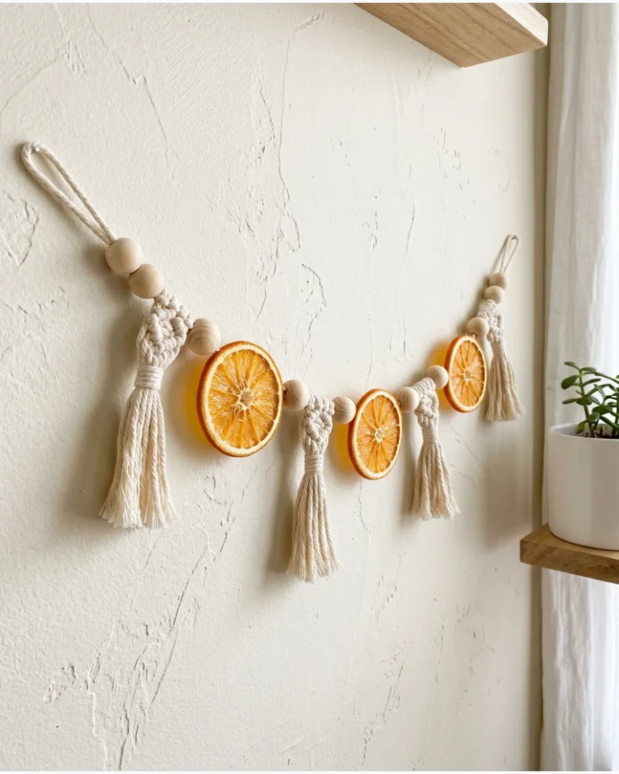45. Boho Dried Orange Garland