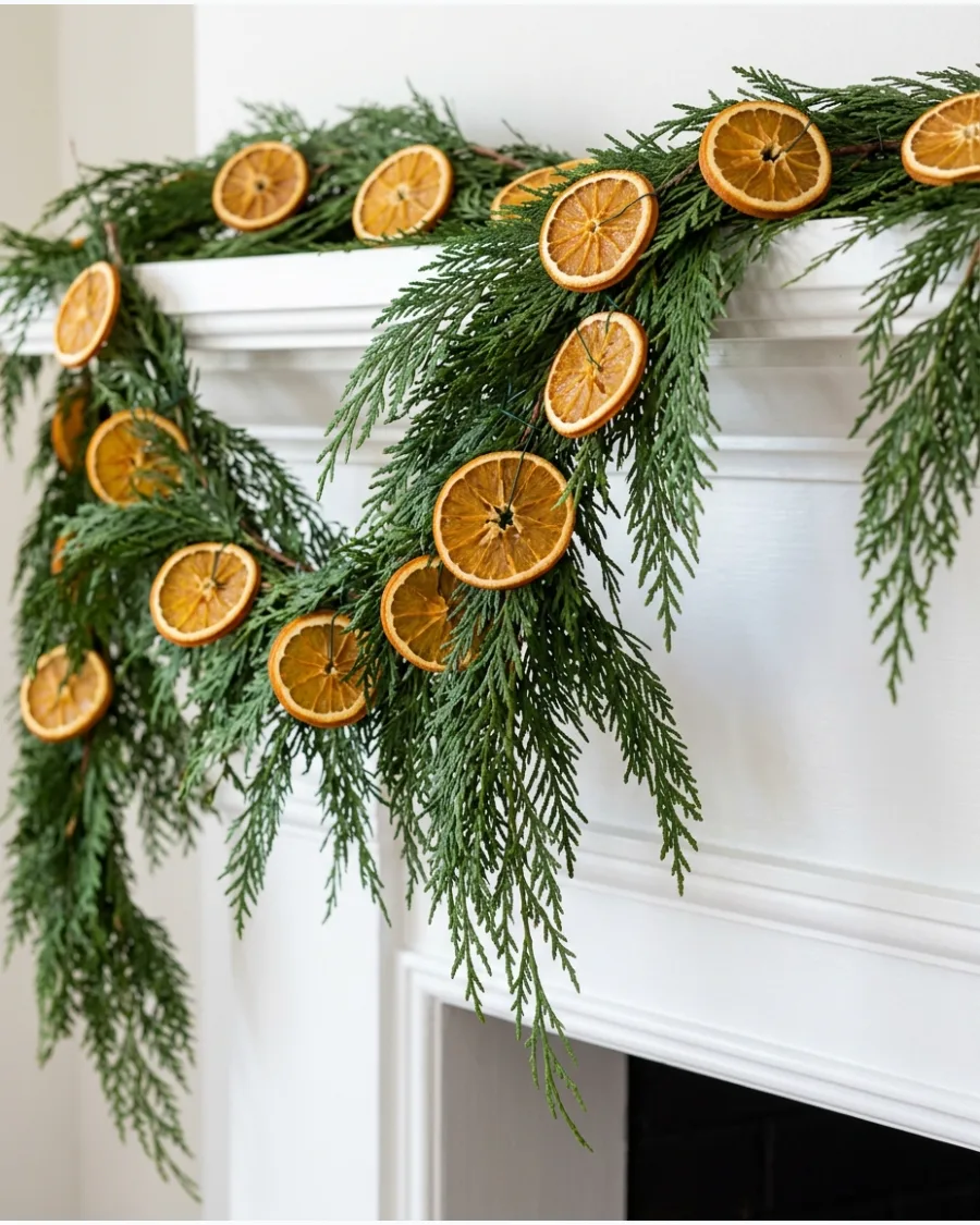 7. Dried Orange and Cedar Garland