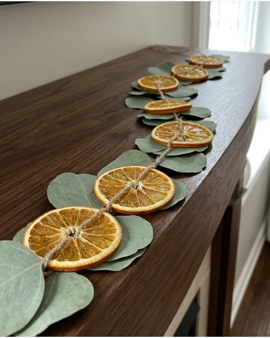 8. Dried Orange and Eucalyptus Garland