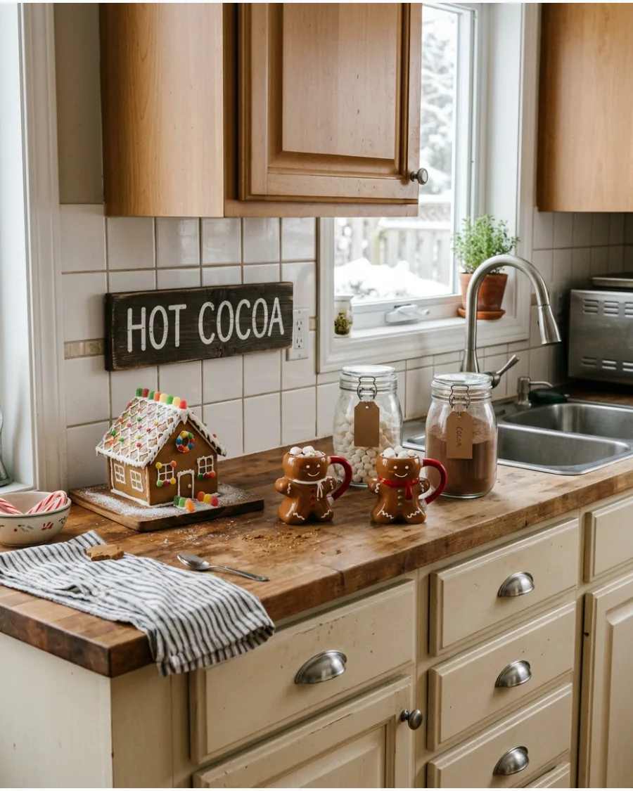 13. Gingerbread Hot Cocoa Bar