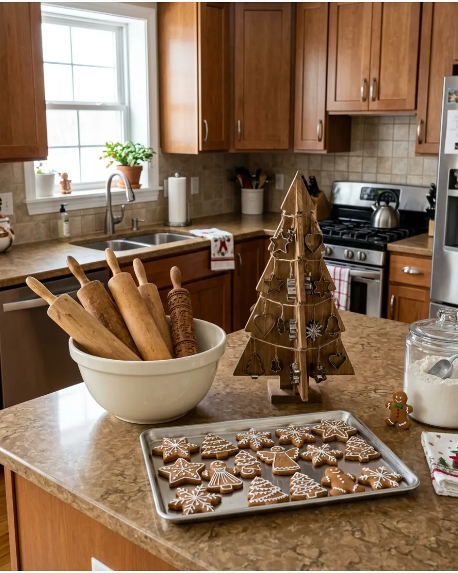 15. Gingerbread Baking Station Decor