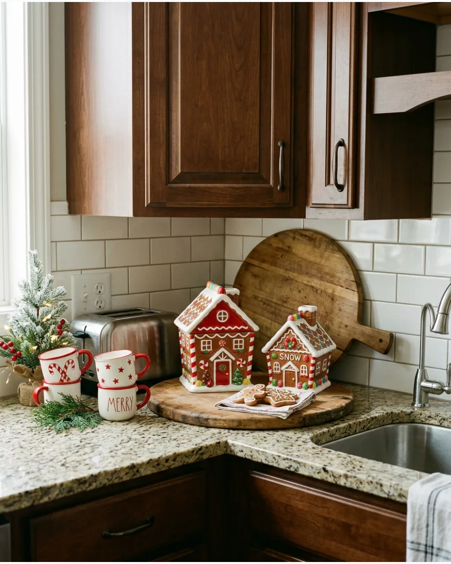 19. Gingerbread Cookie Jar Christmas Display