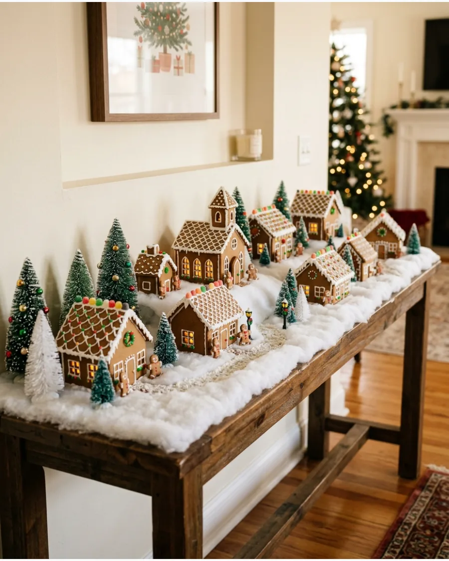 2. Gingerbread House Christmas Village
