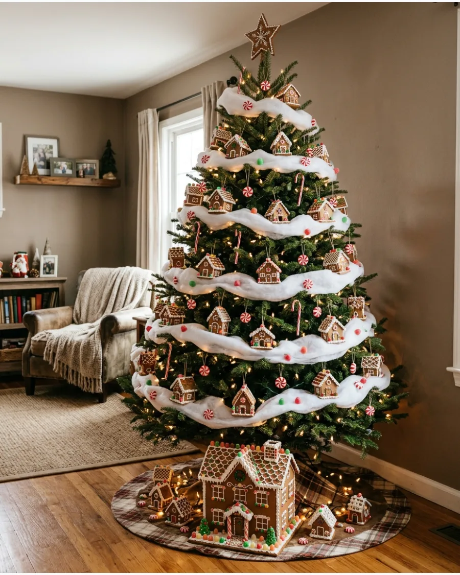 23. Gingerbread House Christmas Tree