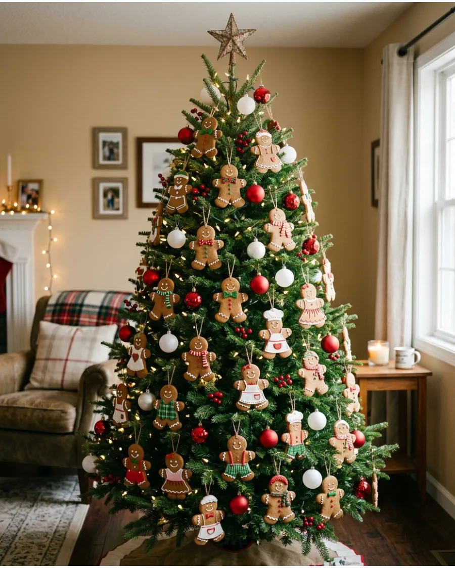 24. Gingerbread Man Christmas Tree