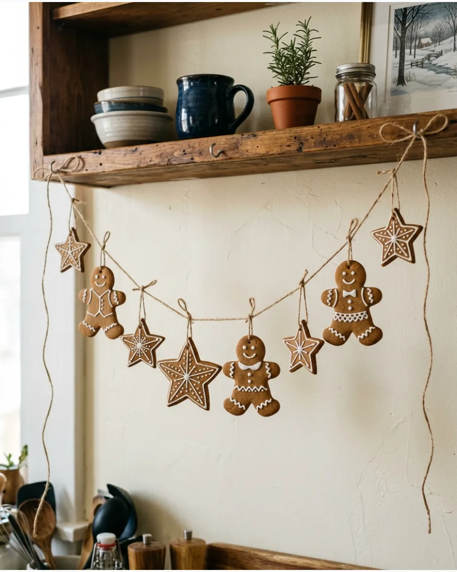 34. Gingerbread Cookie Garland