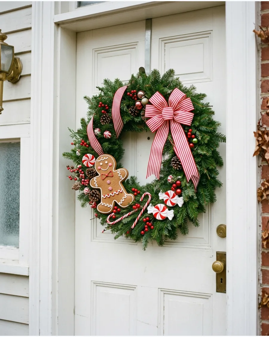 35. Gingerbread Christmas Wreath