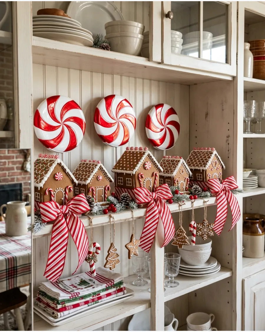 4. Gingerbread and Peppermint Christmas Decor