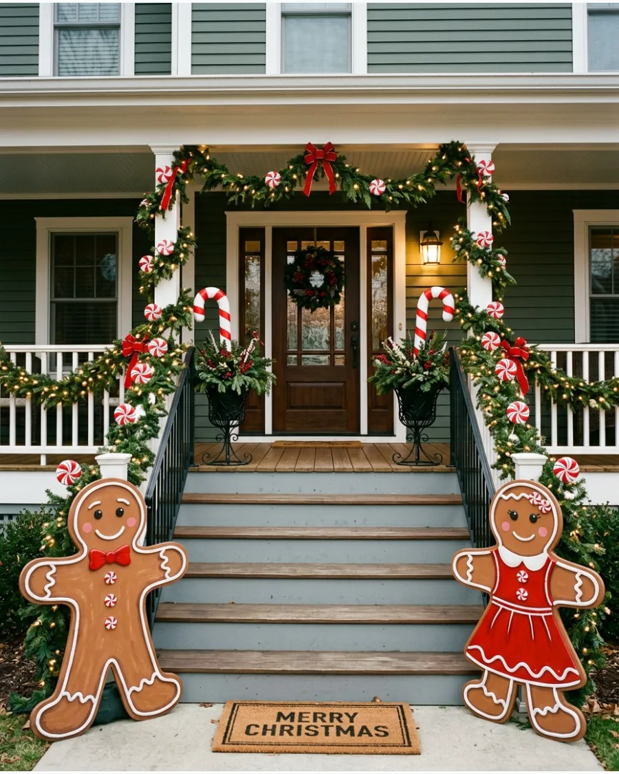 43. Gingerbread Christmas Porch