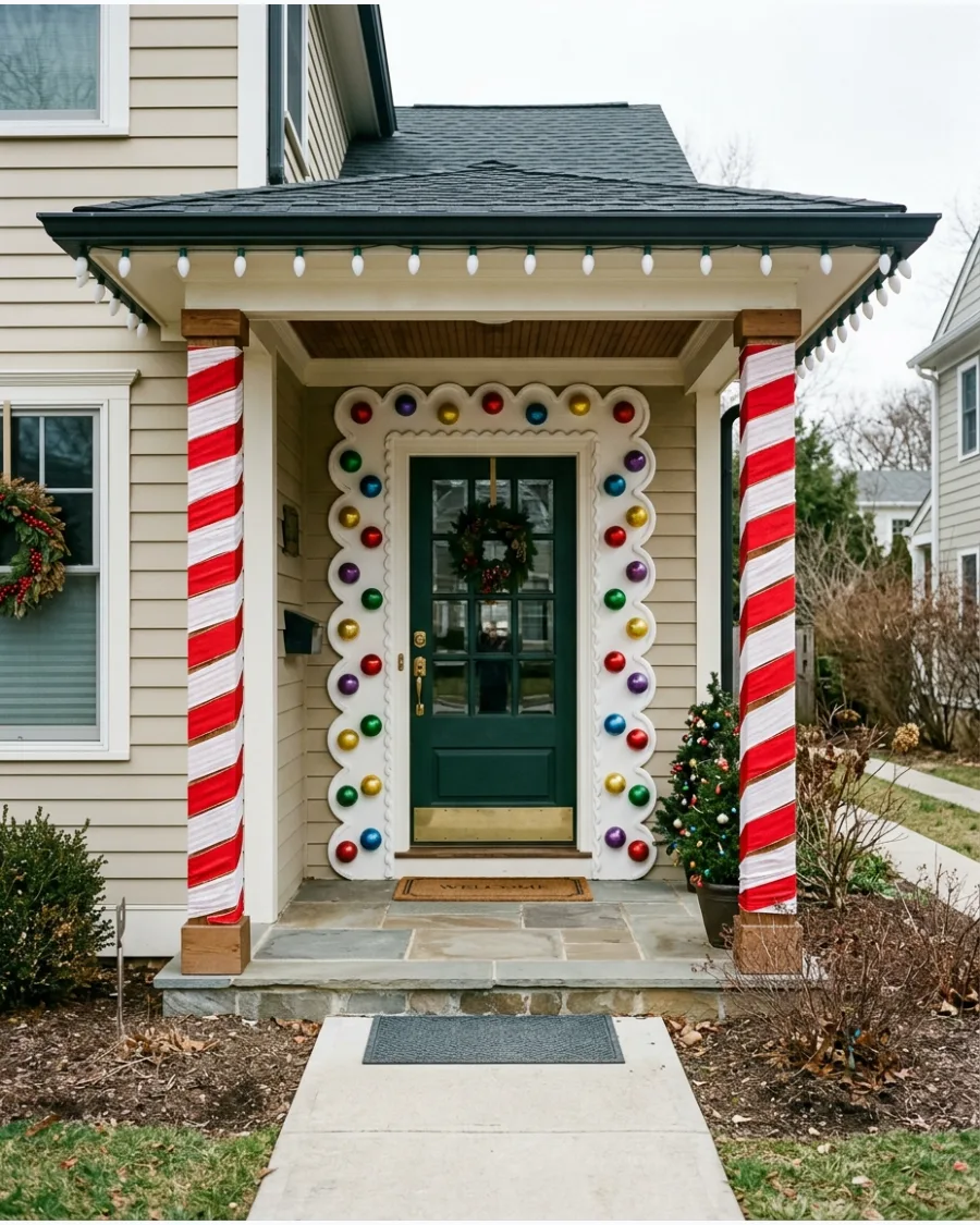 44. Life-Size Gingerbread House Doorway
