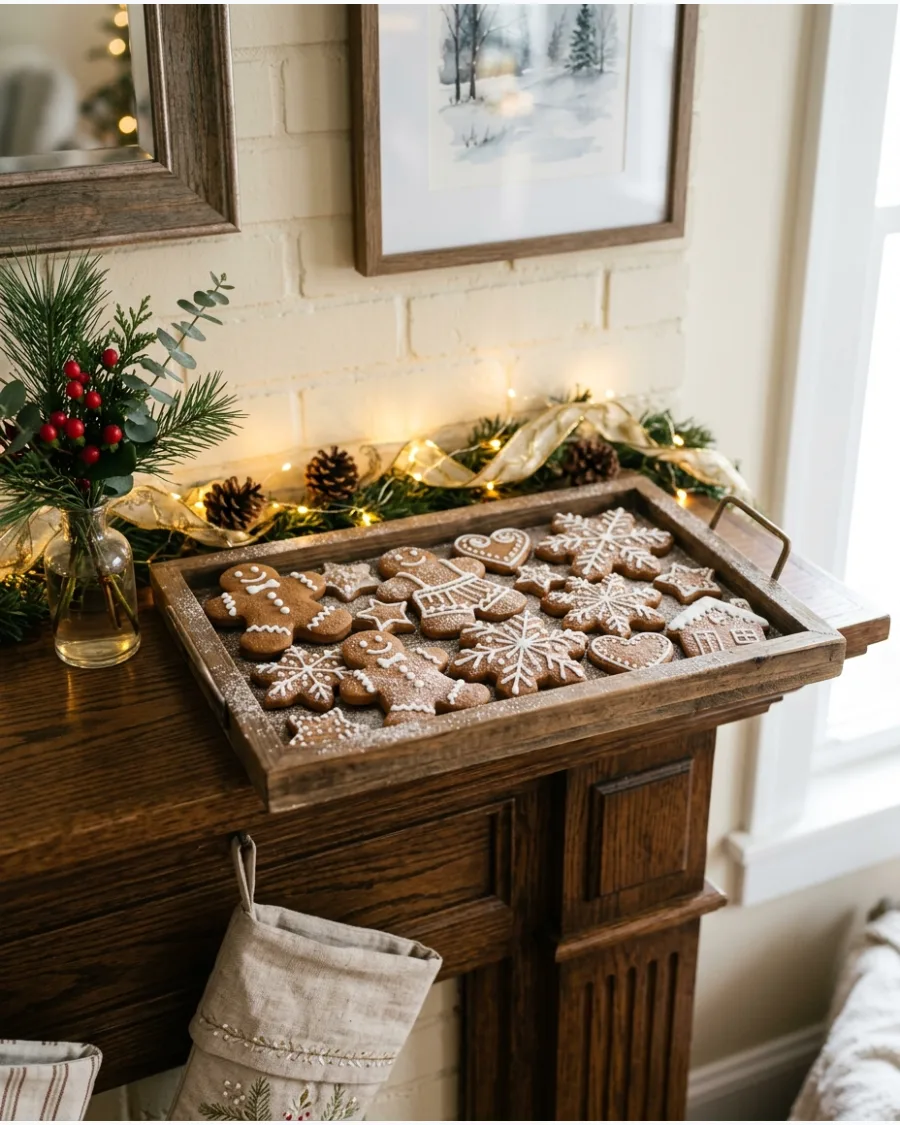 7. Gingerbread Cookie Christmas Display