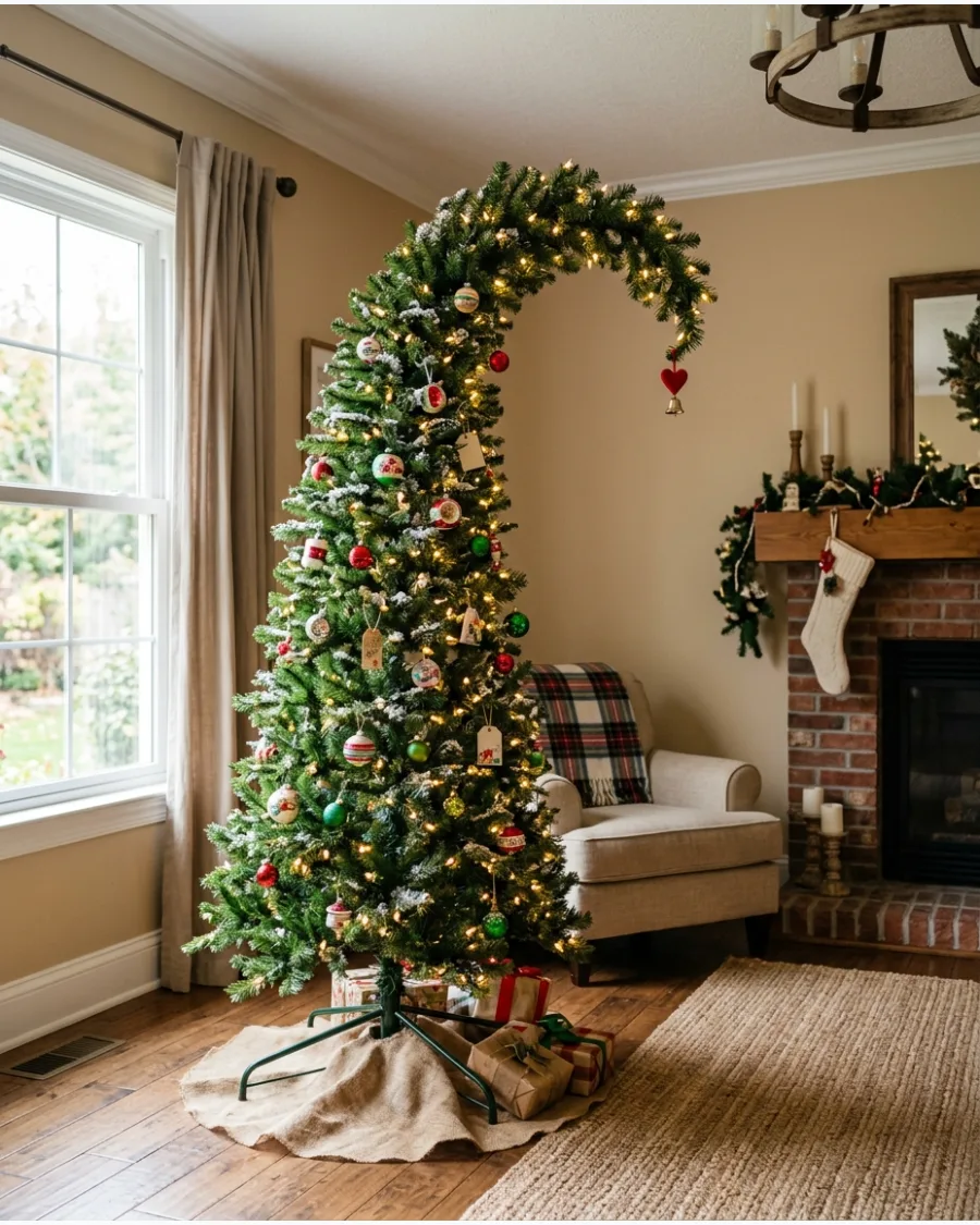 5. Bent-Top Whoville Grinch Christmas Tree