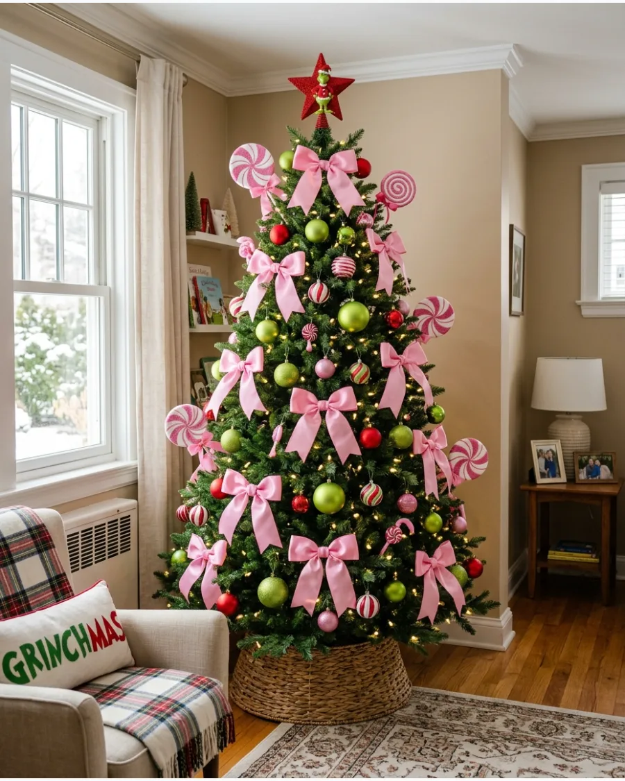 24. Cindy Lou Pink Grinch Christmas Tree