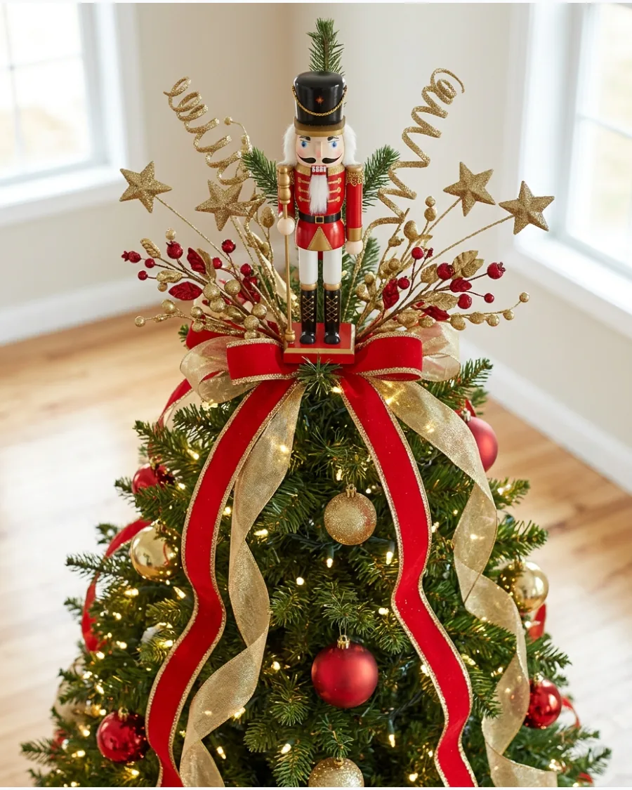 15. Nutcracker Christmas Tree Topper