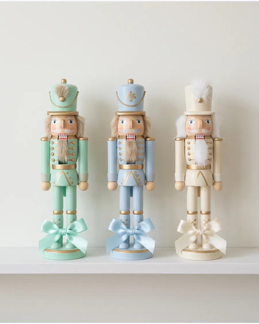 25. Pastel Nutcracker Christmas Decor