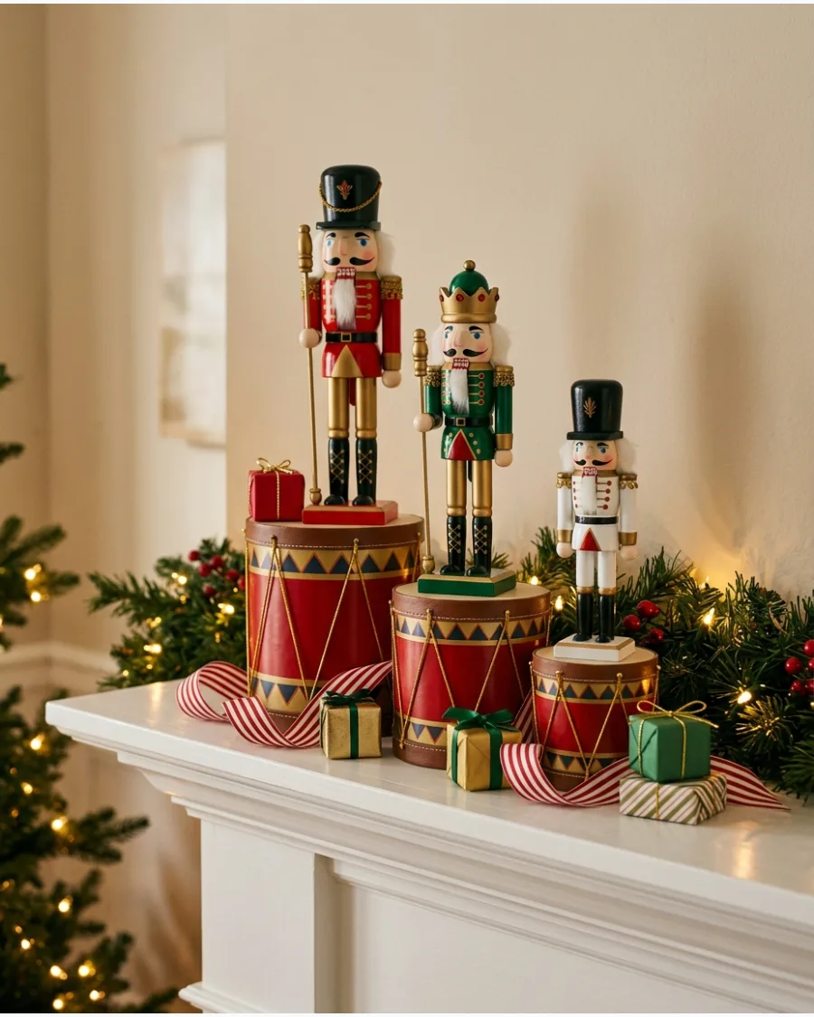6. Nutcracker and Drum Christmas Decor