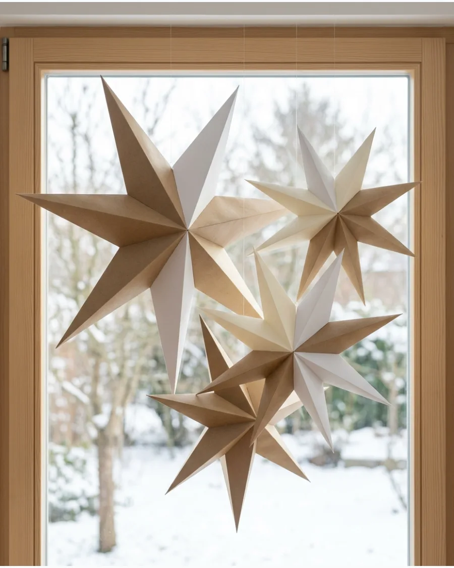 1. Oversized Scandinavian Paper Stars