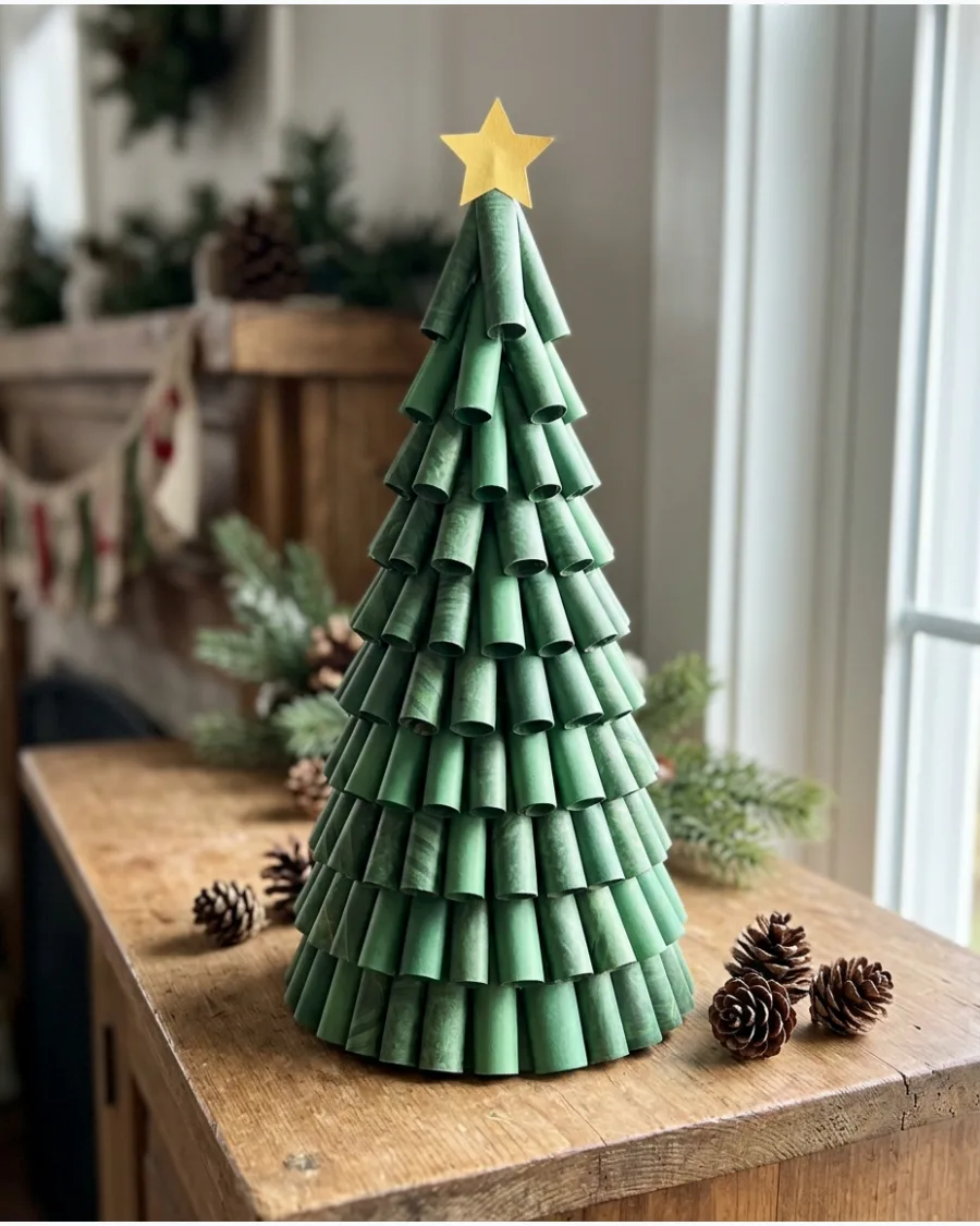 14. Rolled Paper Christmas Tree