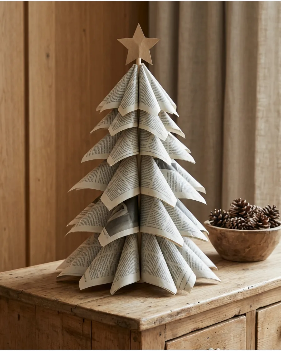 17. Newspaper Christmas Tree