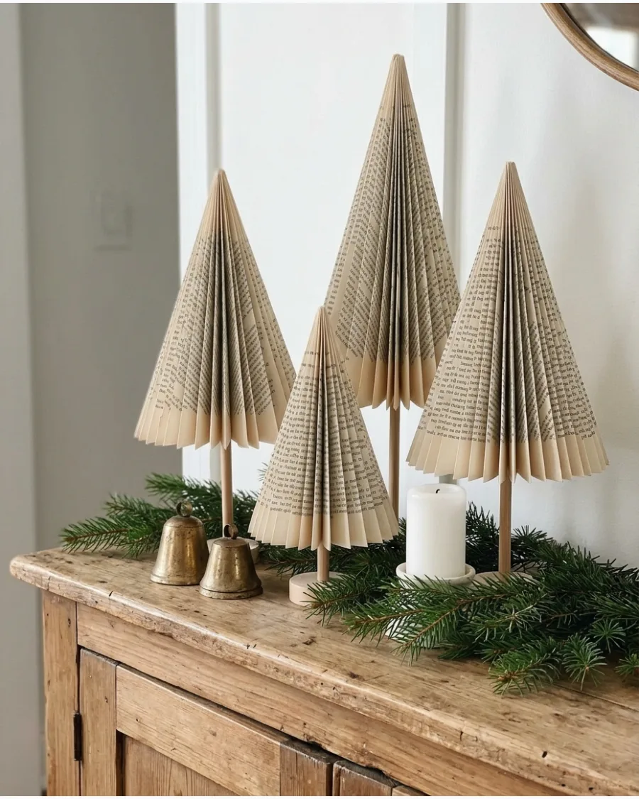 18. Book Page Christmas Trees