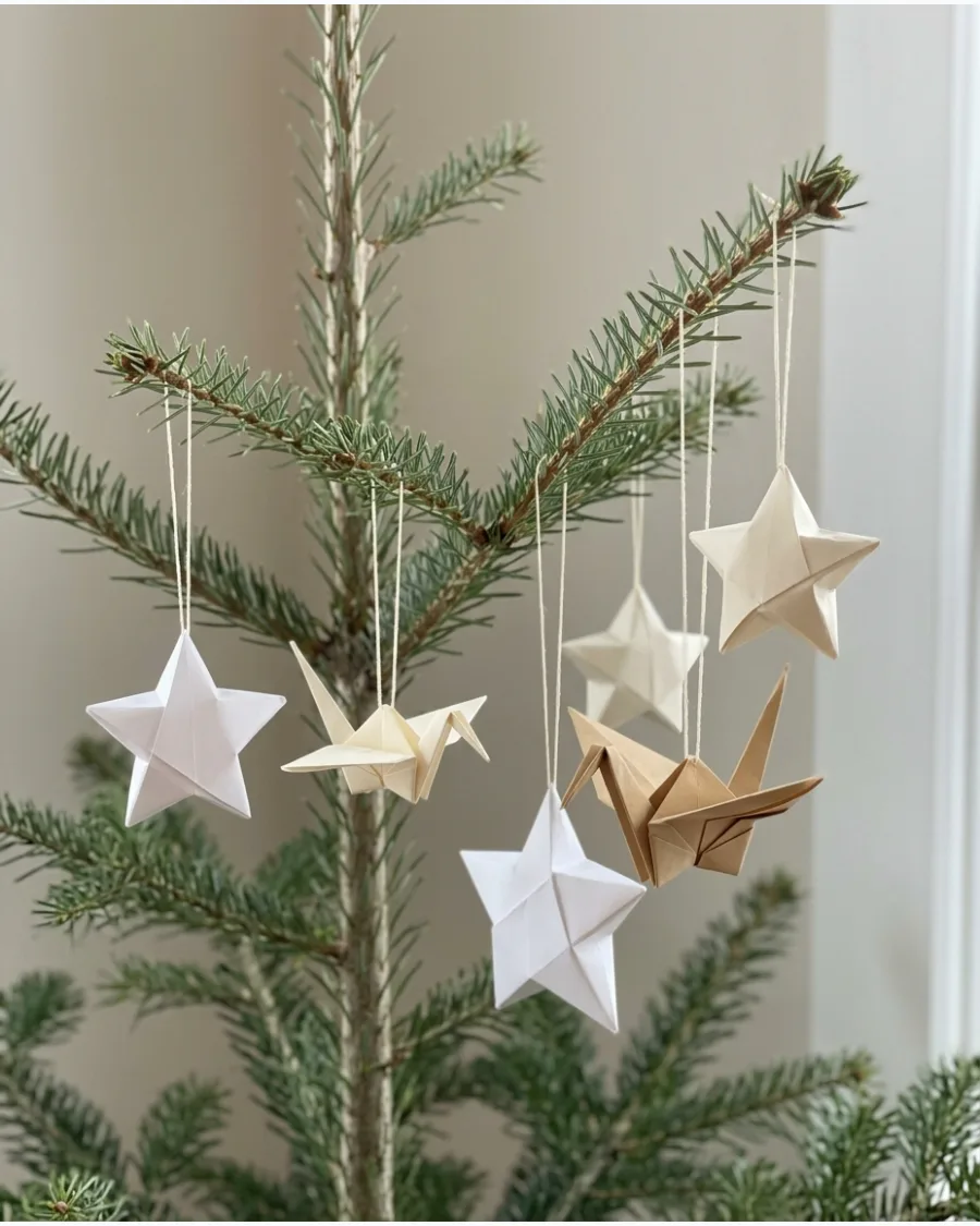 24. Origami Christmas Ornaments