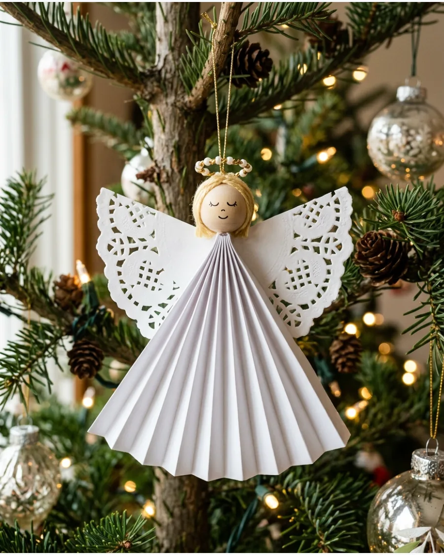 25. Paper Angel Christmas Ornaments