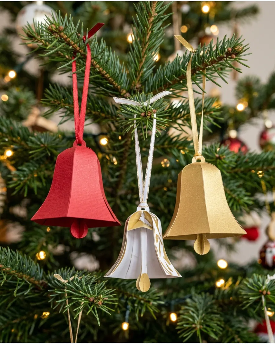 26. Paper Christmas Bell Ornaments