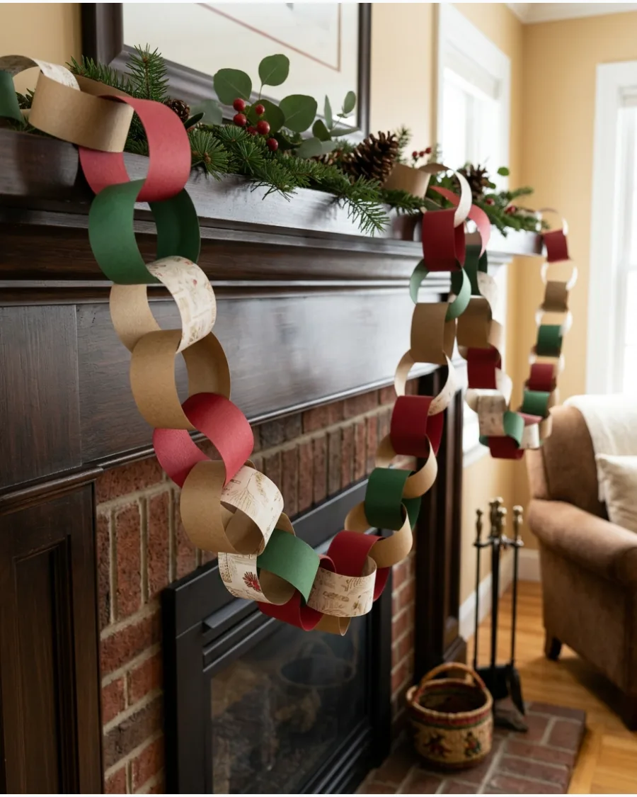 31. Classic Paper Christmas Chain