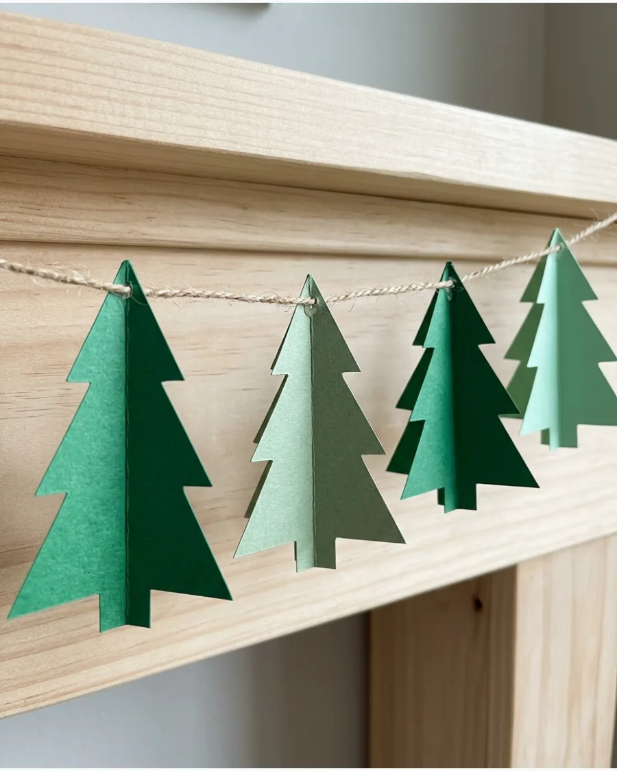 34. Paper Christmas Tree Garland