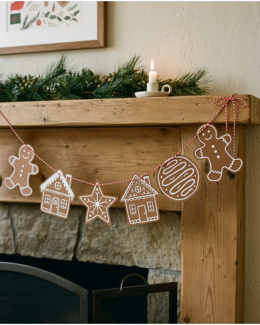 35. Paper Gingerbread Garland