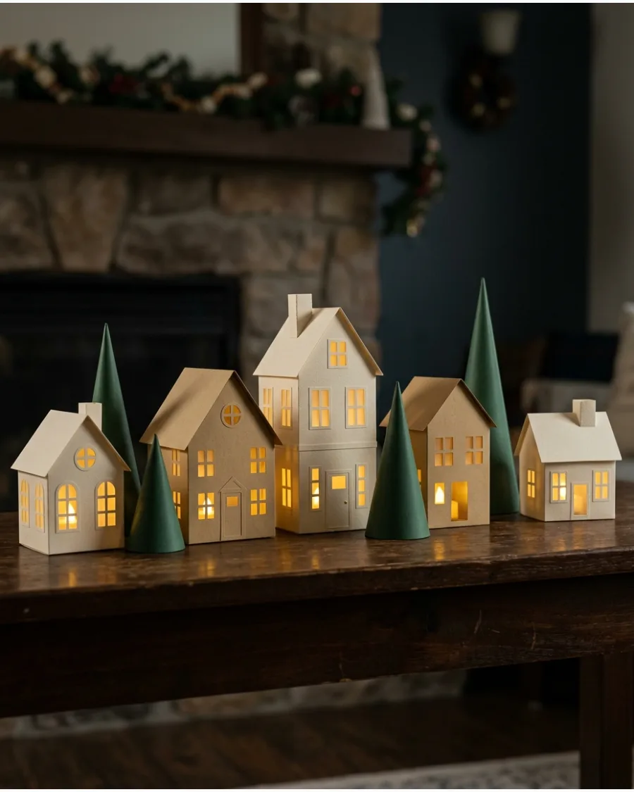 44. Paper Christmas Village