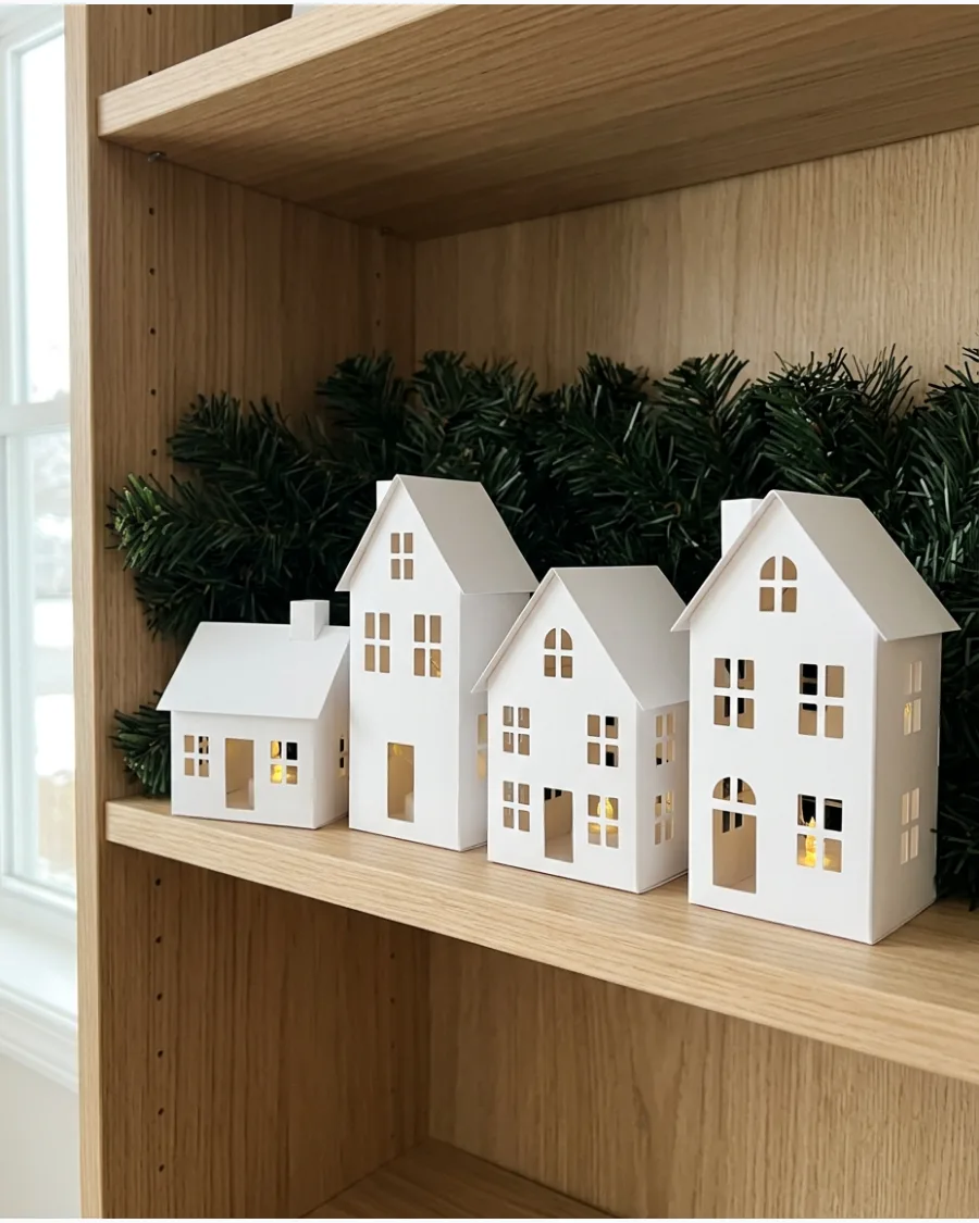 45. White Paper Christmas Village