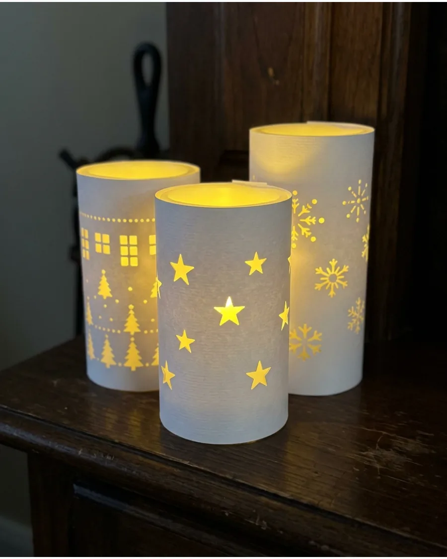 49. Paper Christmas Candle Wraps