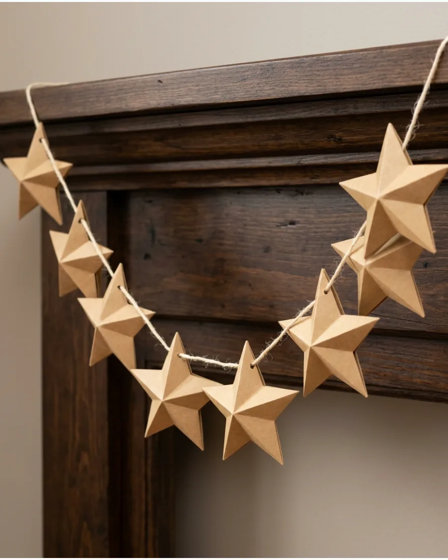 5. Folded Paper Star Garland