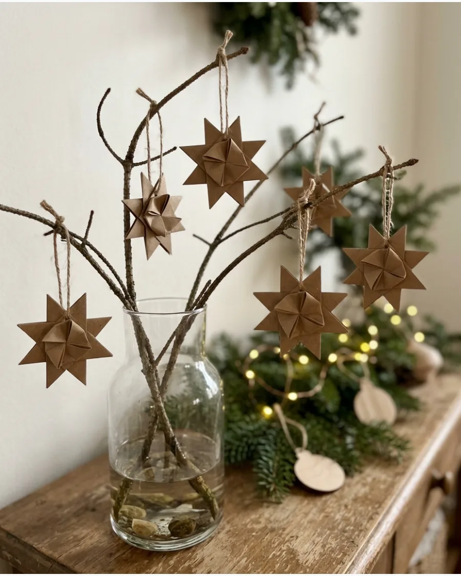 7. Kraft Paper Christmas Stars