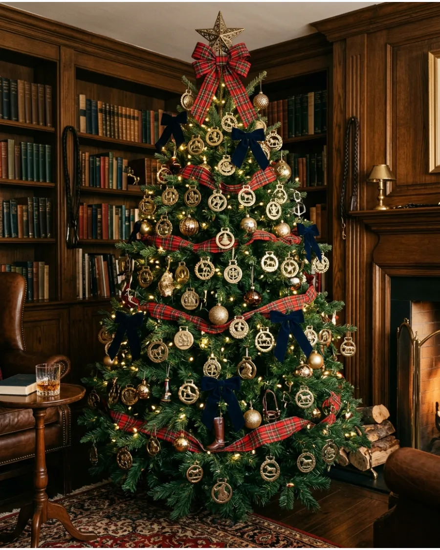 11. Equestrian Horse Brass Christmas Tree