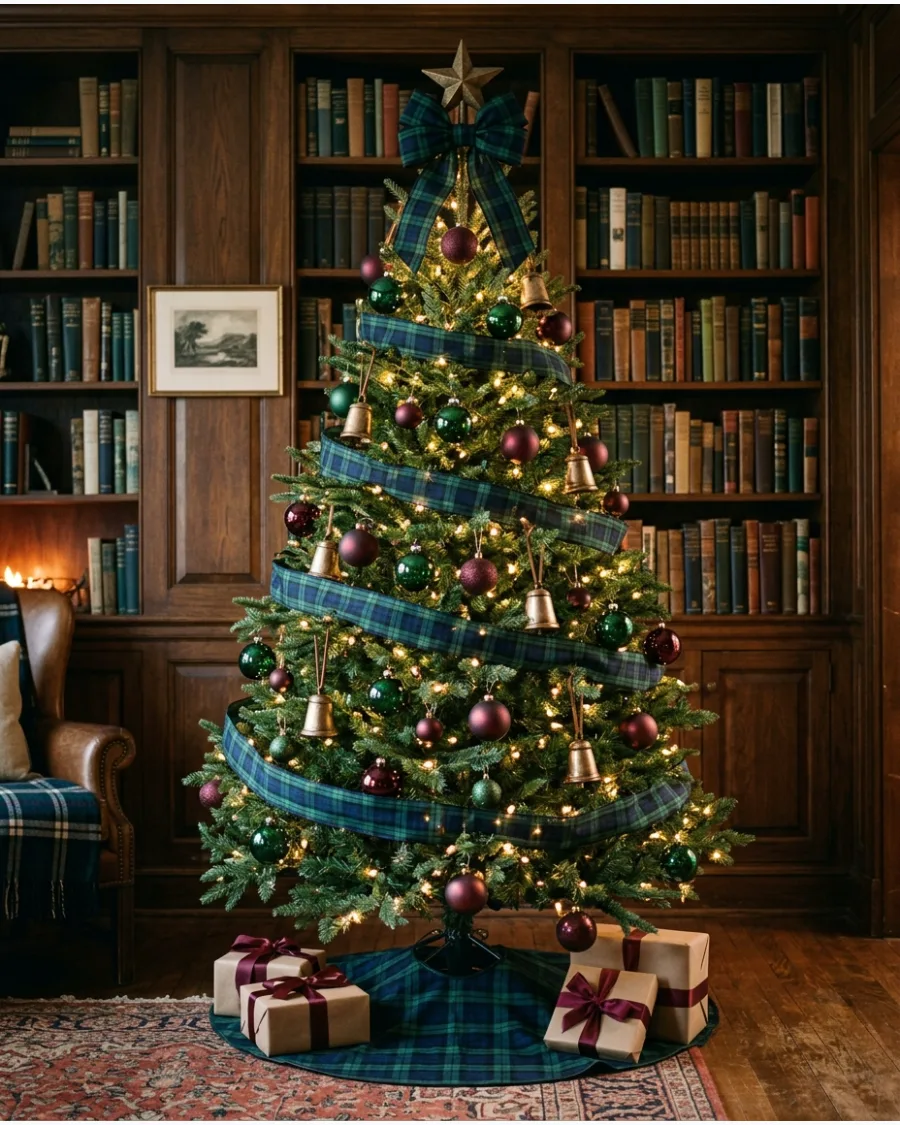 2. Black Watch Plaid Ralph Lauren Christmas Tree