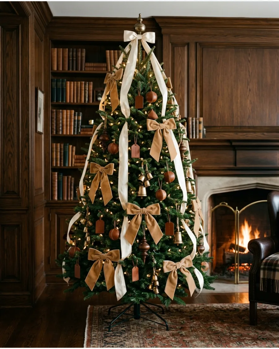 27. Camel, Cream and Cognac Ralph Lauren Christmas Tree