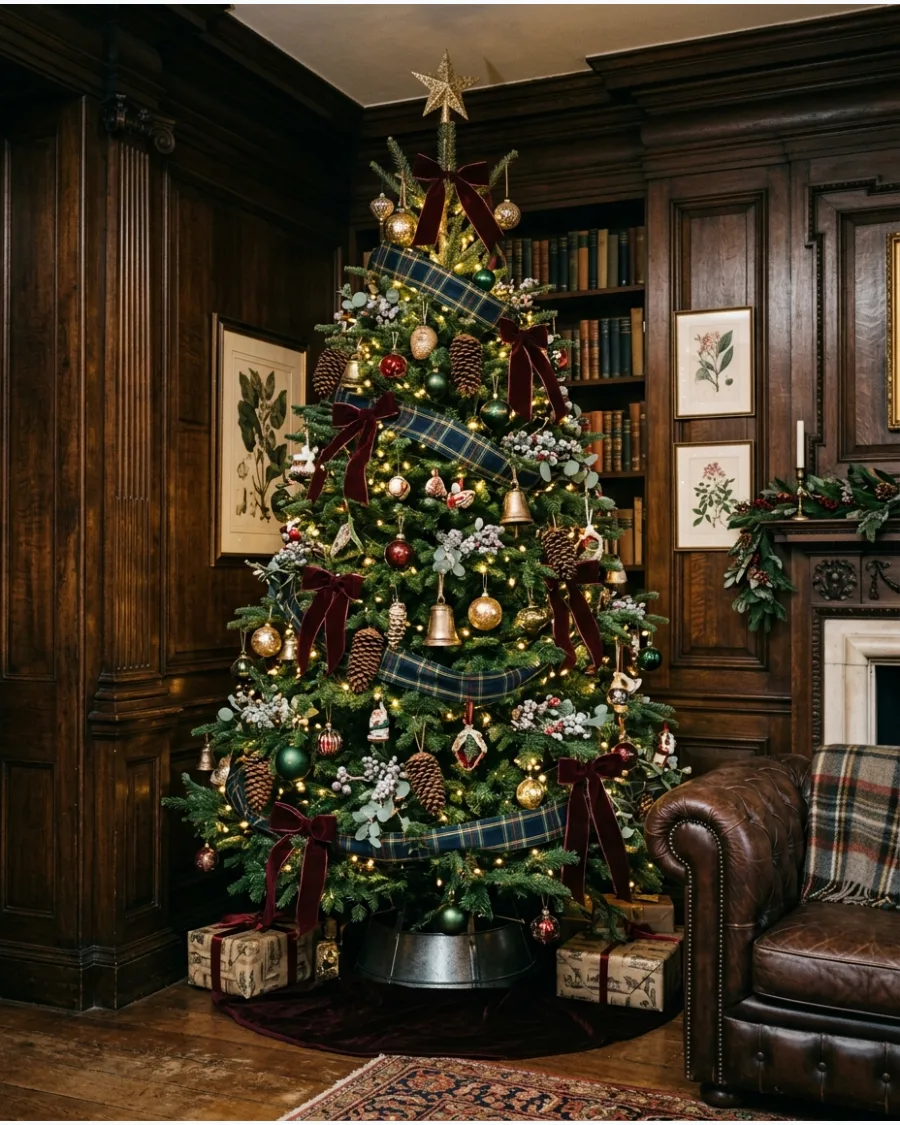 33. English Country House Christmas Tree