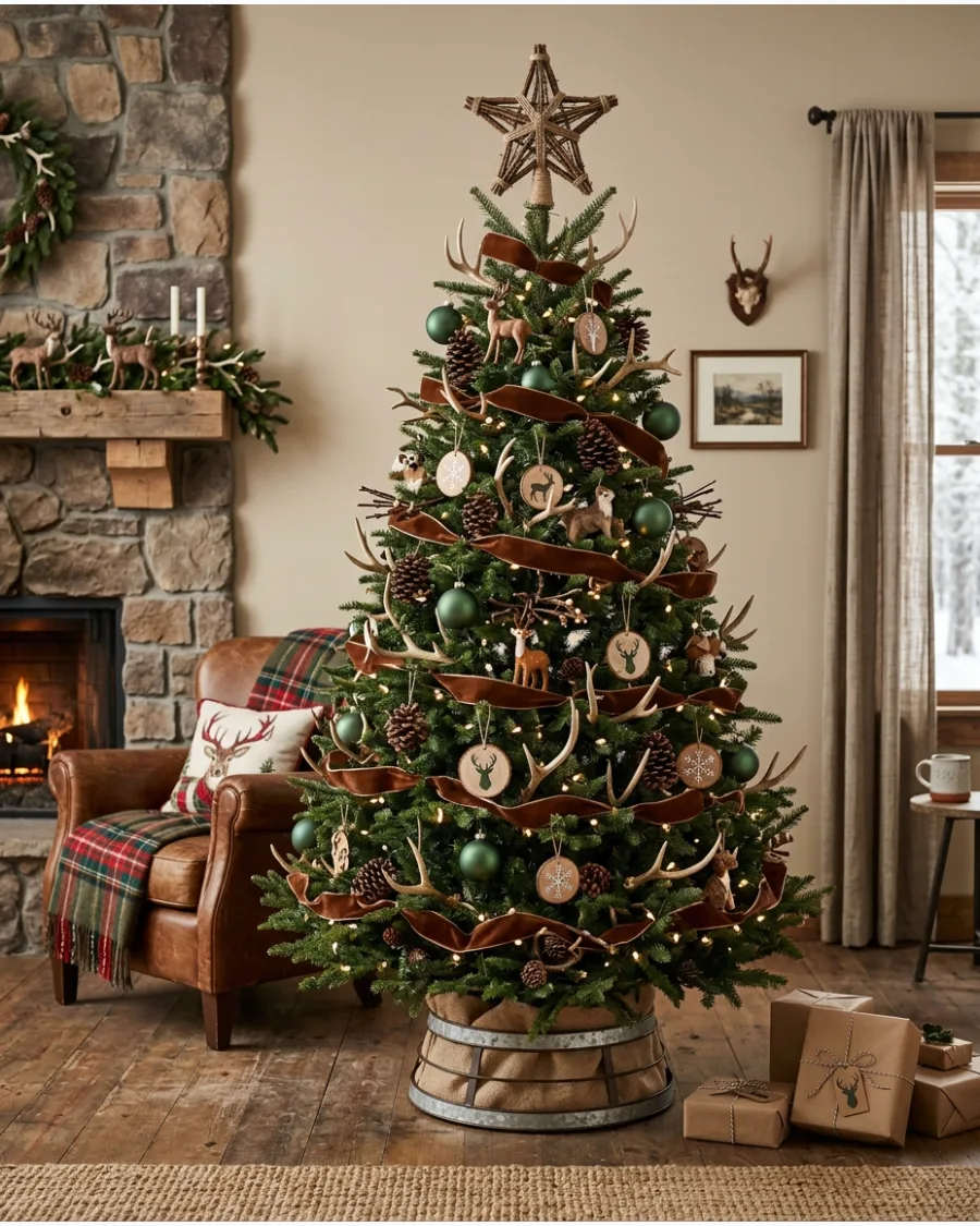 12. Deer Woodland Christmas Tree