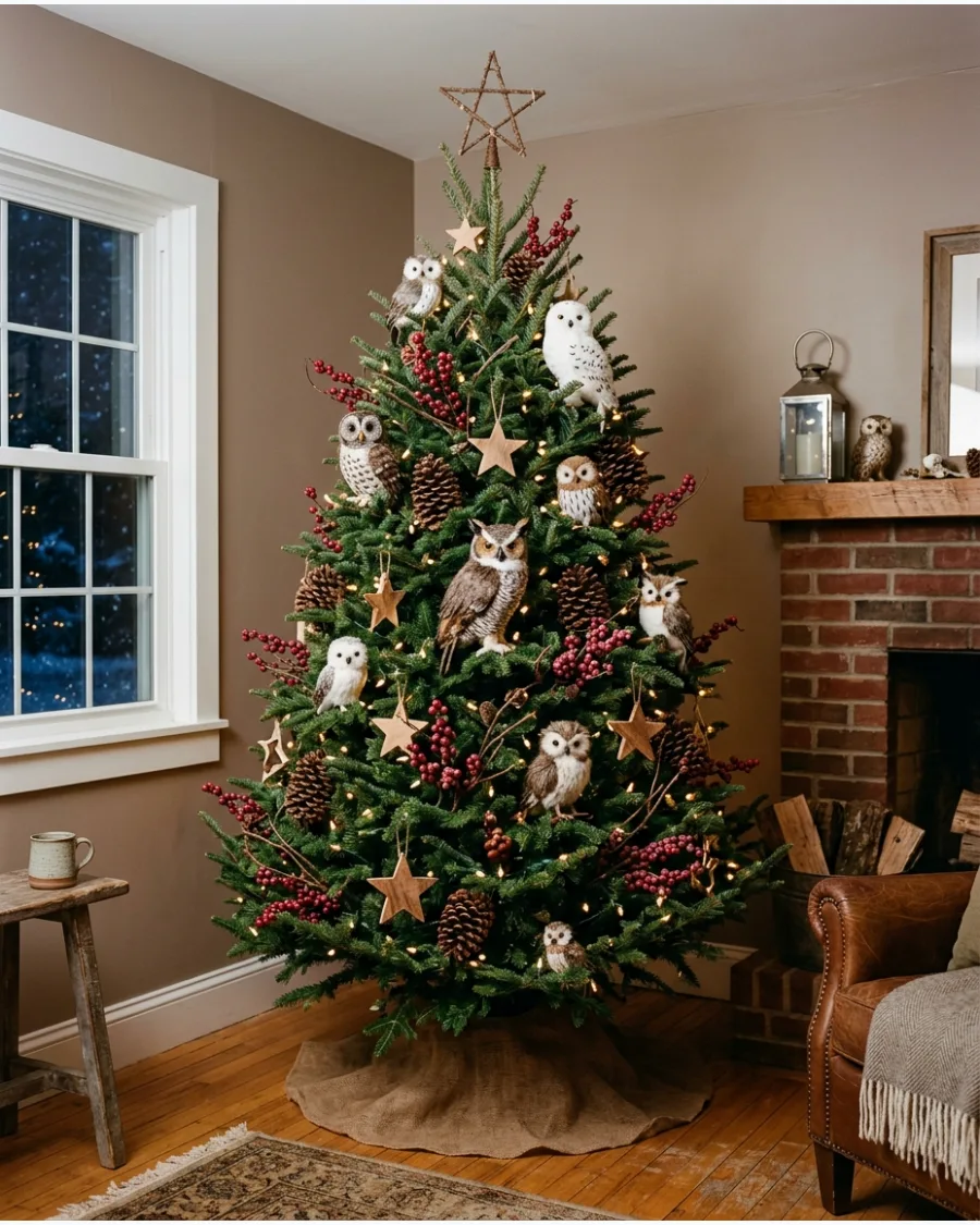 14. Owl Woodland Christmas Tree