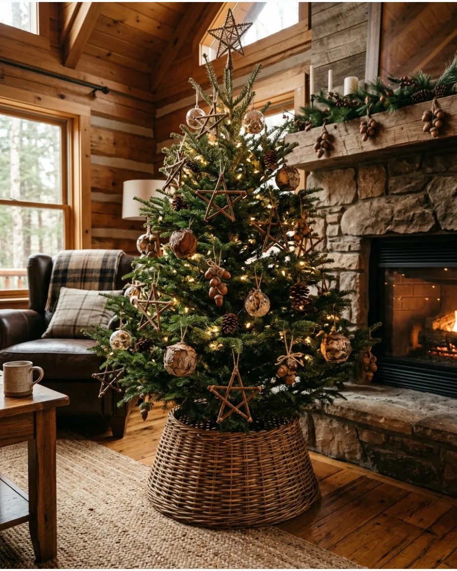 2. Rustic Forest Woodland Christmas Tree