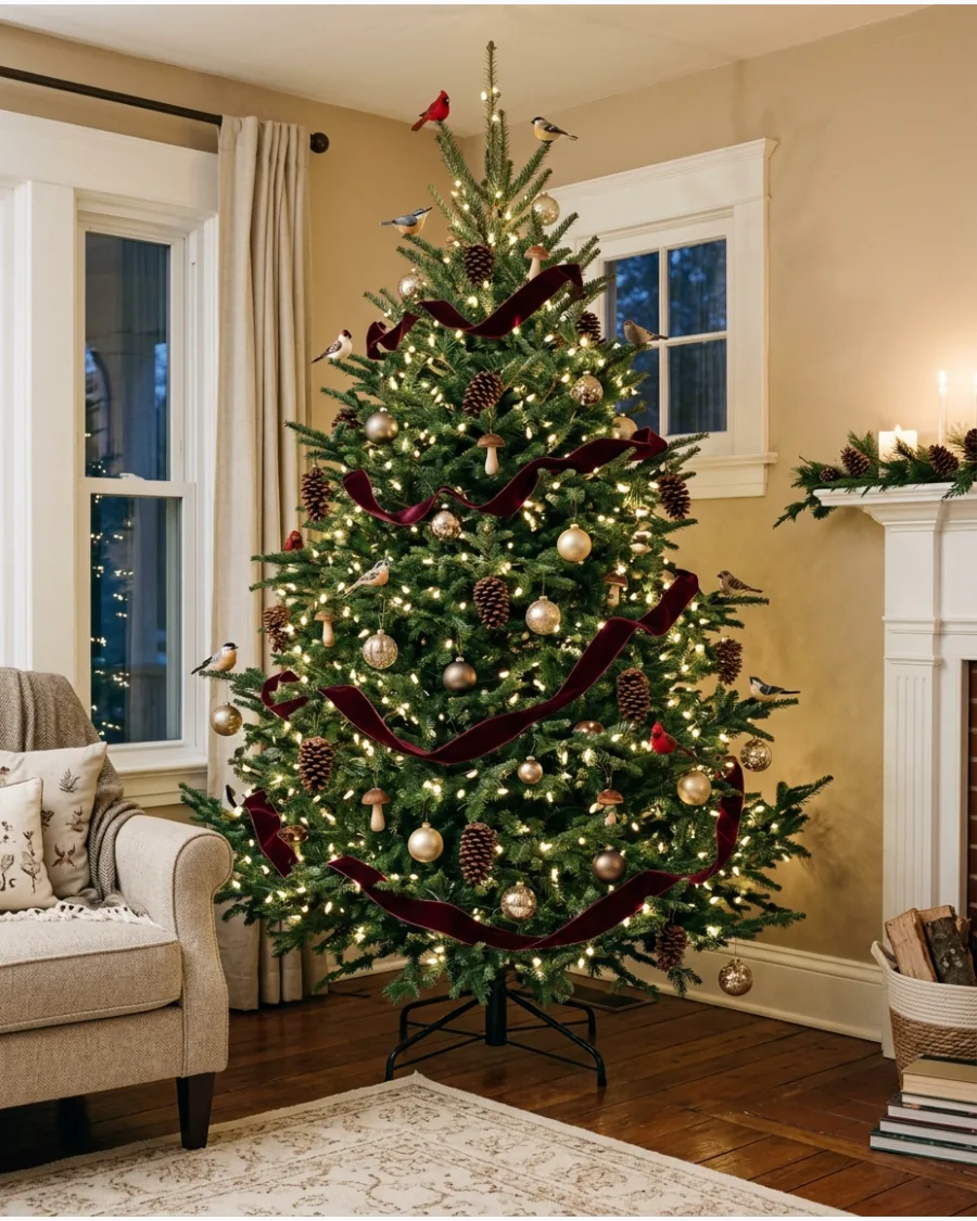 46. Elegant Woodland Christmas Tree