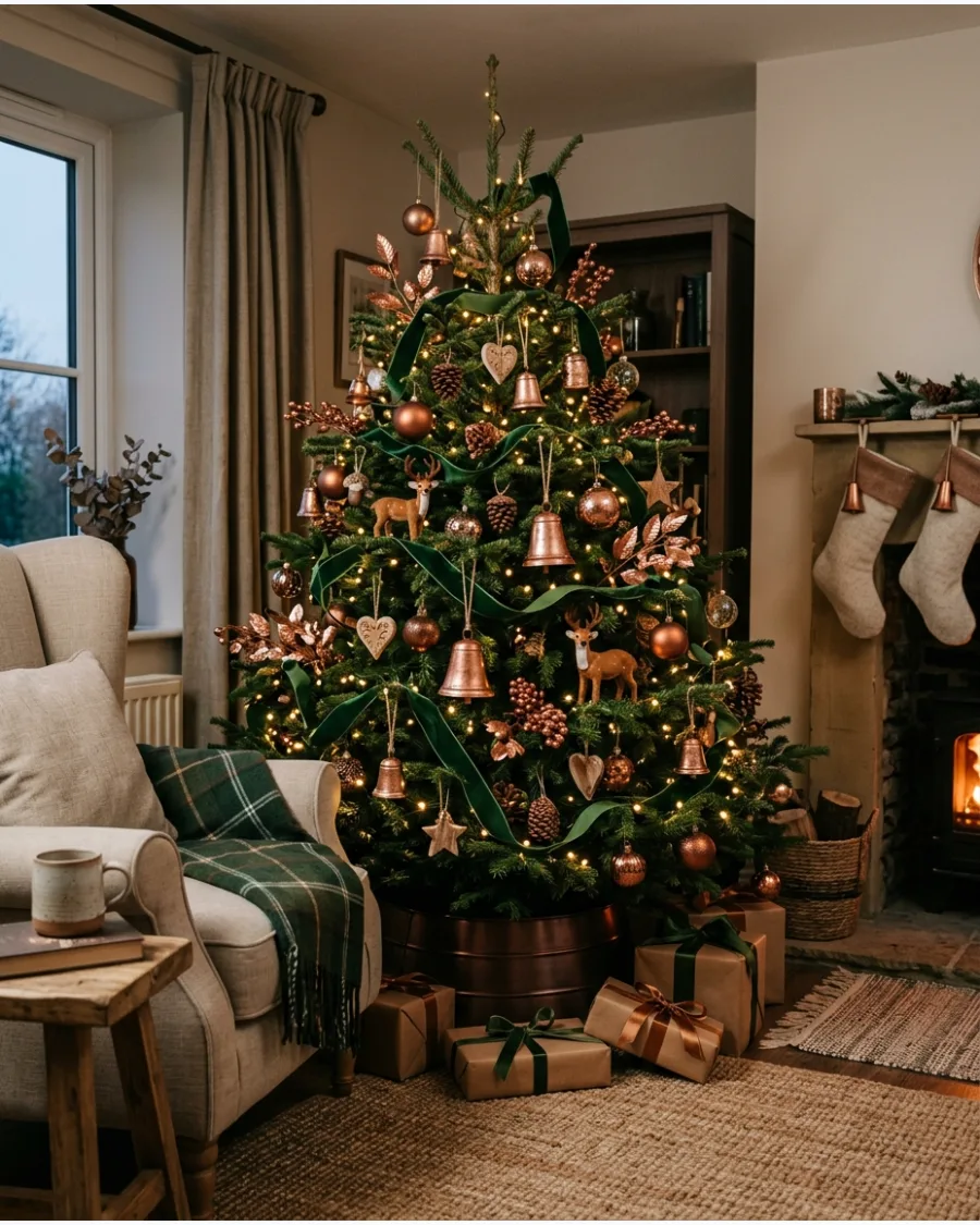 47. Copper and Woodland Christmas Tree
