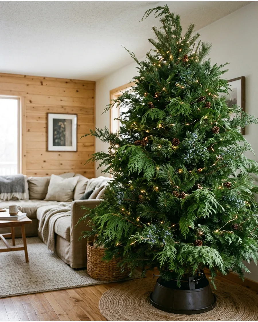 5. Woodland Tree With Cedar and Pine Branches