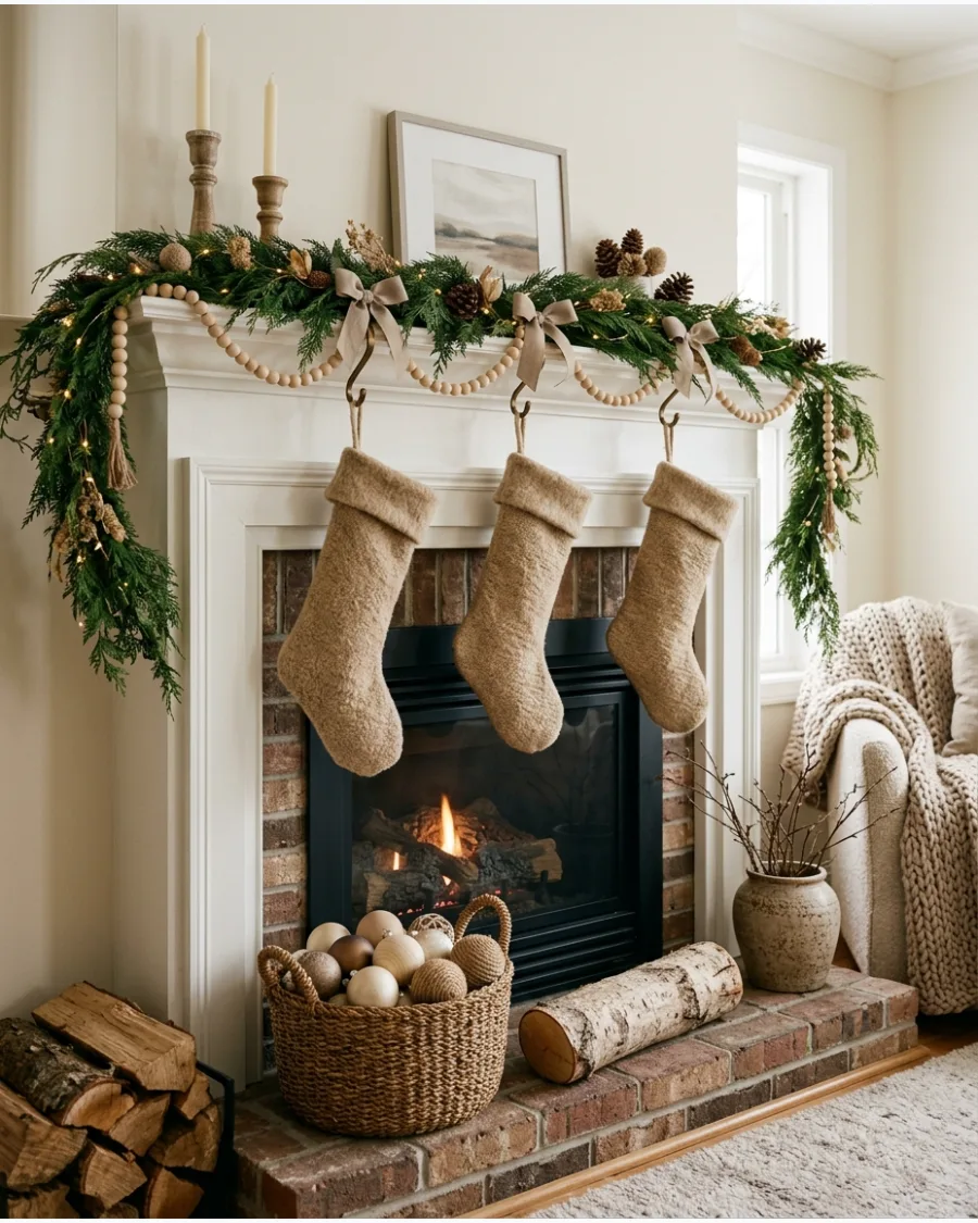 12. Brown and Beige Christmas Decor